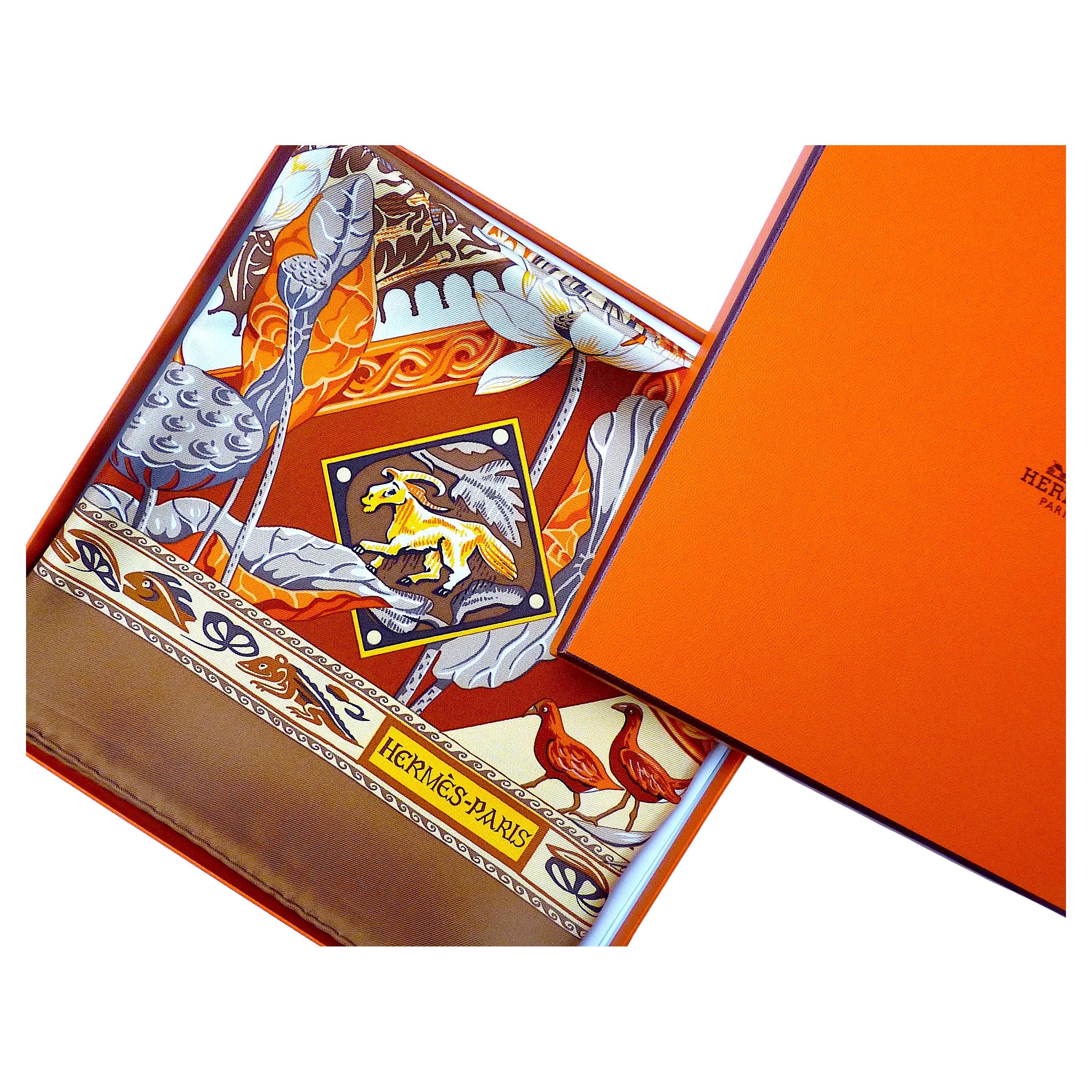 Orange Rare Hermes Scarf BRAND NEW with Hermes Box 