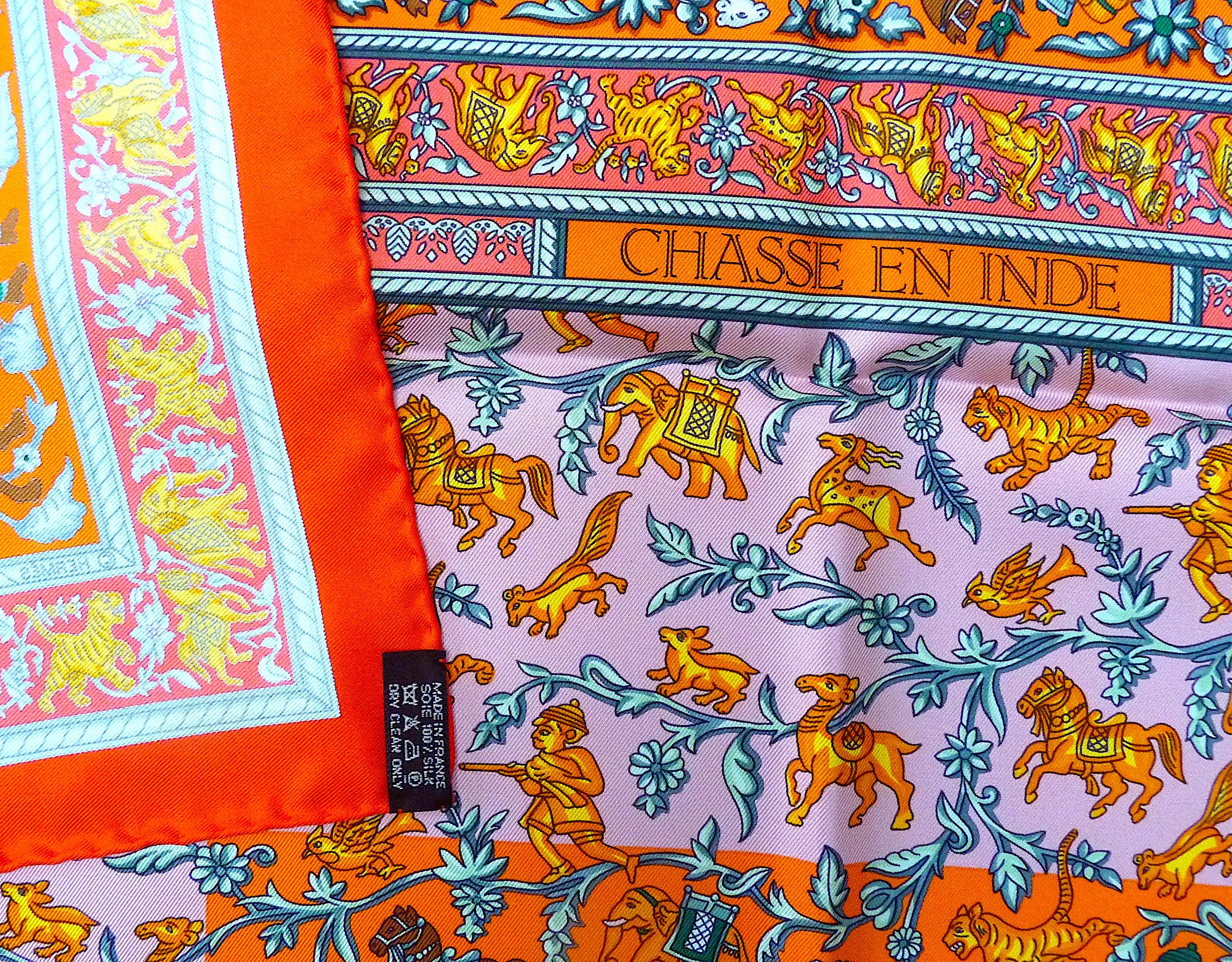 Raro foulard Hermes Chasse en Inde BNIB Edizione speciale per SOS Villages d'Enfants 1