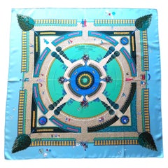 Rare Hermès Scarf Jardin Enchanté Celebrating 150 Years of Central Park 2003