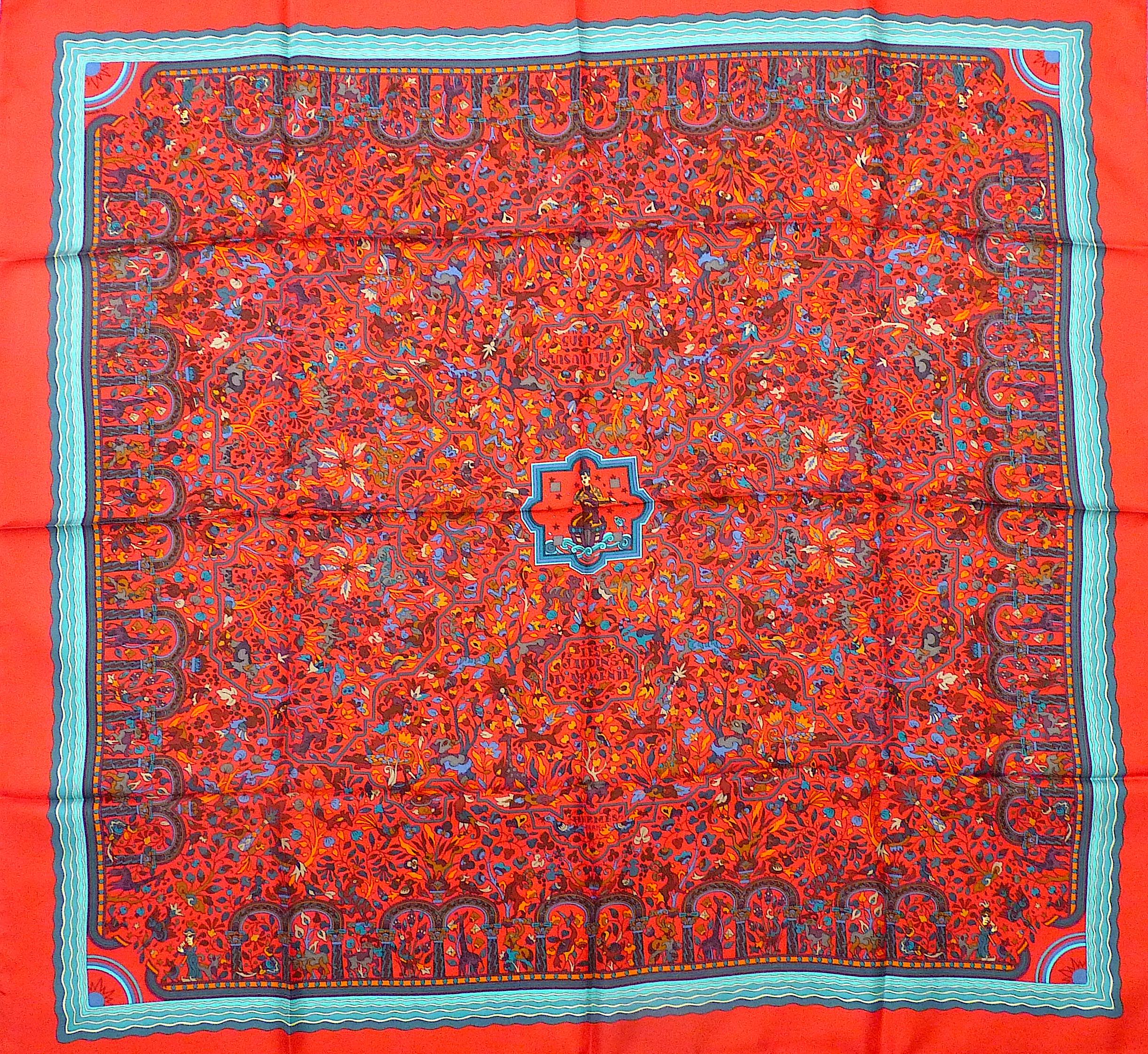 Red Rare Hermes Scarf 