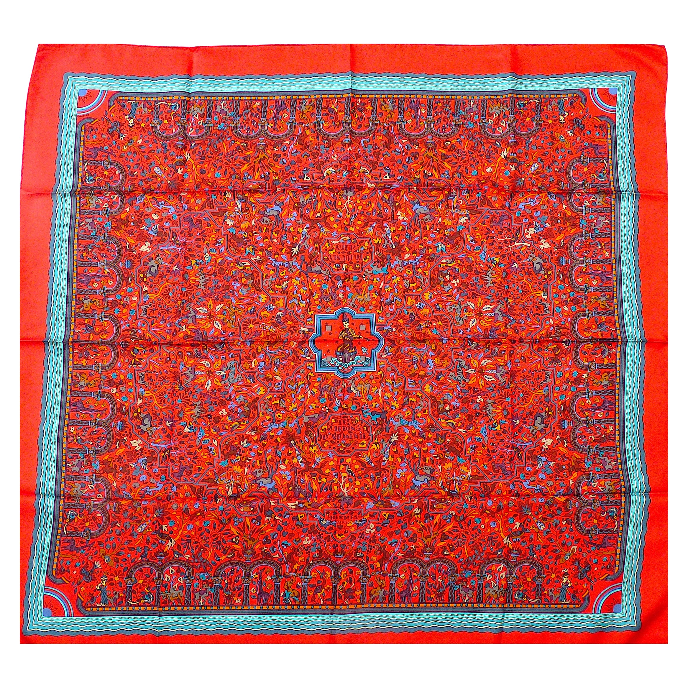 Rare Hermes Scarf "Les Jardins d'Arménie" BRAND NEW with Hermes Box