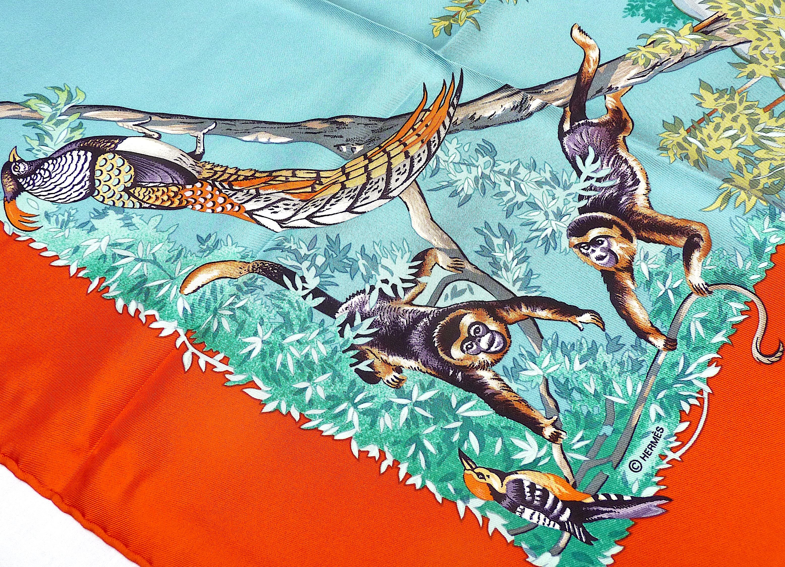 Rare Hermes Scarf SICHUAN By Robert Dallet in the 90s For Sale 1