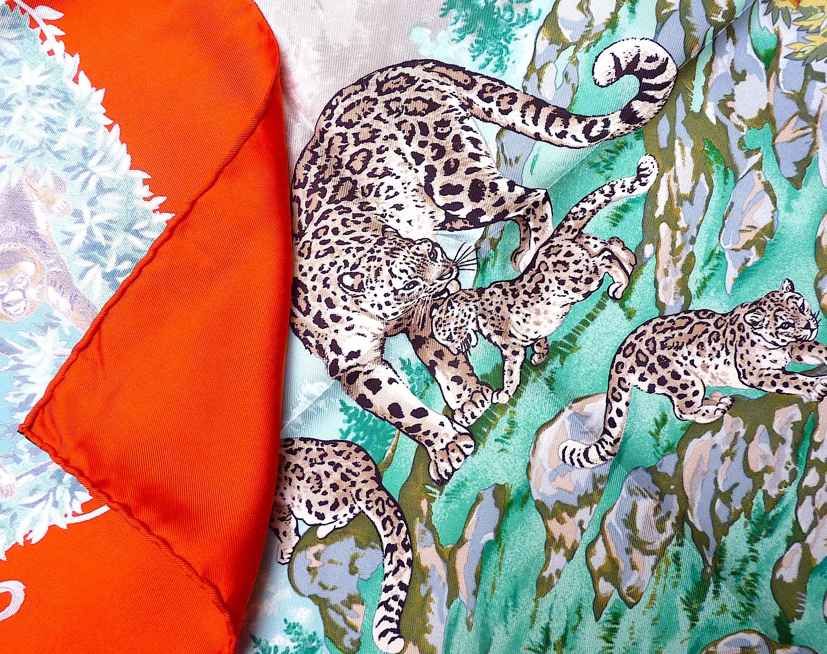 Rare Hermes Scarf SICHUAN By Robert Dallet in the 90s For Sale 4