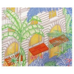 Rare Hermes Scarf Special Edition Faubourg Tropical For Hermes Milano Store 2021