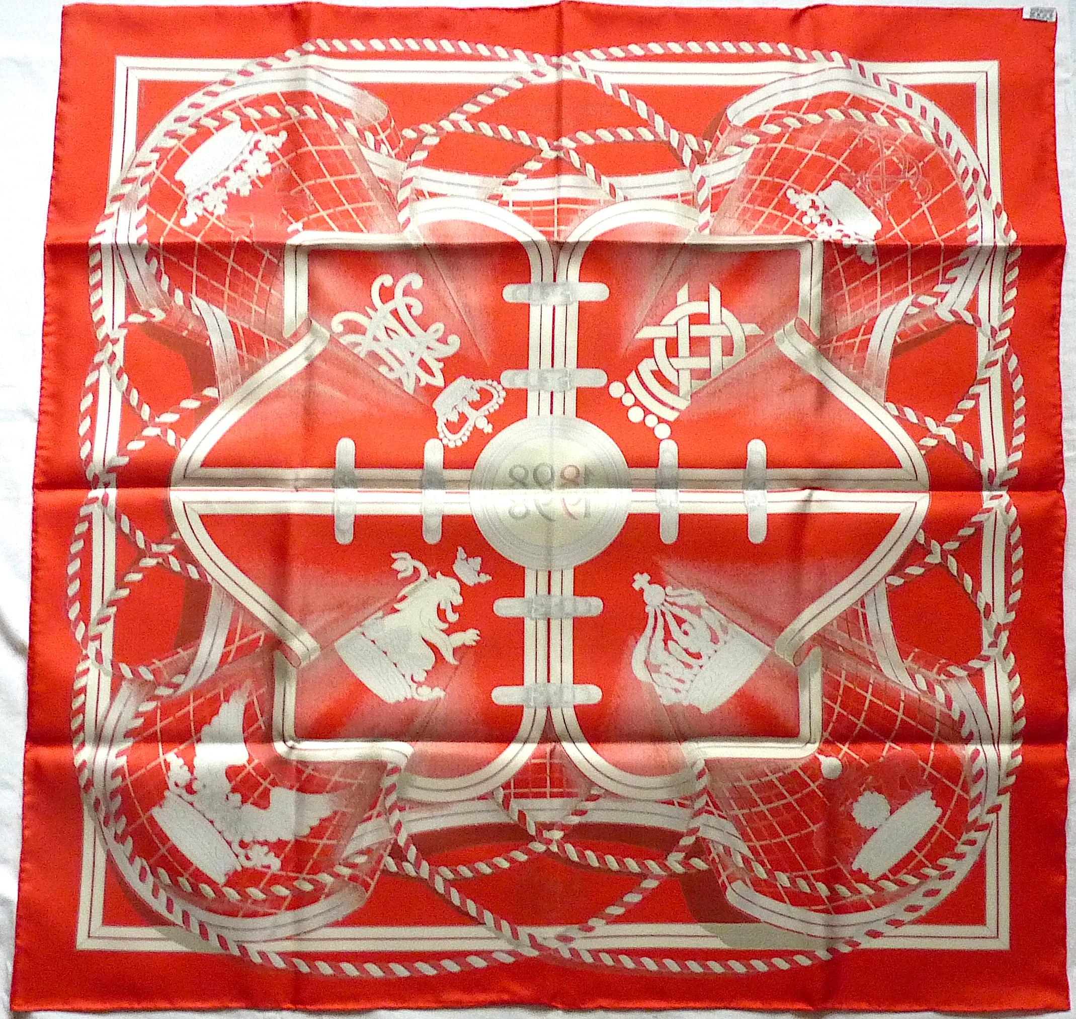 This is a very rare Hermes scarf Grande Tenue Special Edition published in 1998 for the Centenary of the Swiss Company in France. It is immaculate, Brand New in original Hermès Box. It was offered to VIP clients.

The Swiss Company is an insurance