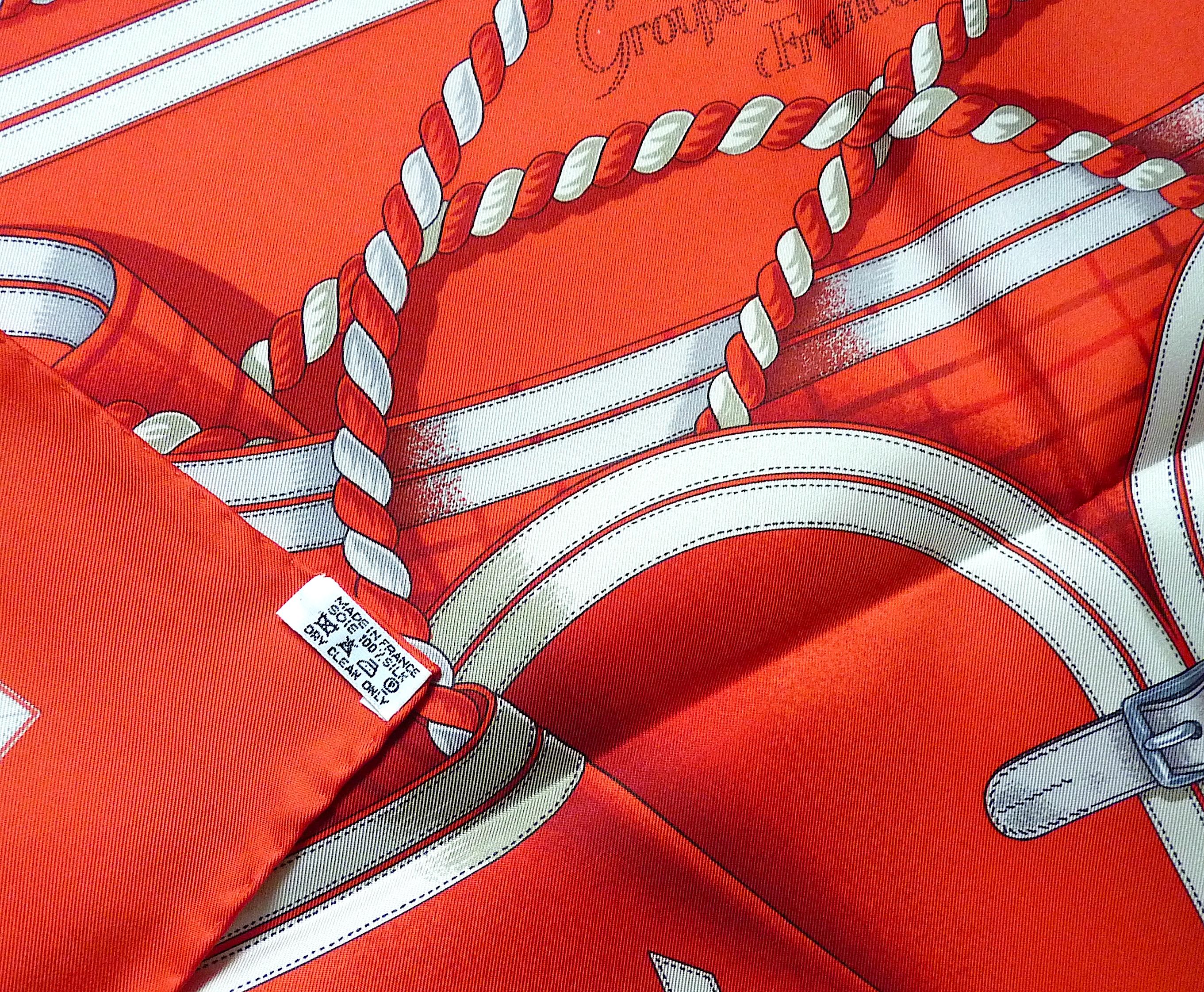 Rare Hermes Scarf Special Edition For The Centenary of Société Suisse 1998 In New Condition In CHAMPEAUX-SUR-SARTHE, FR
