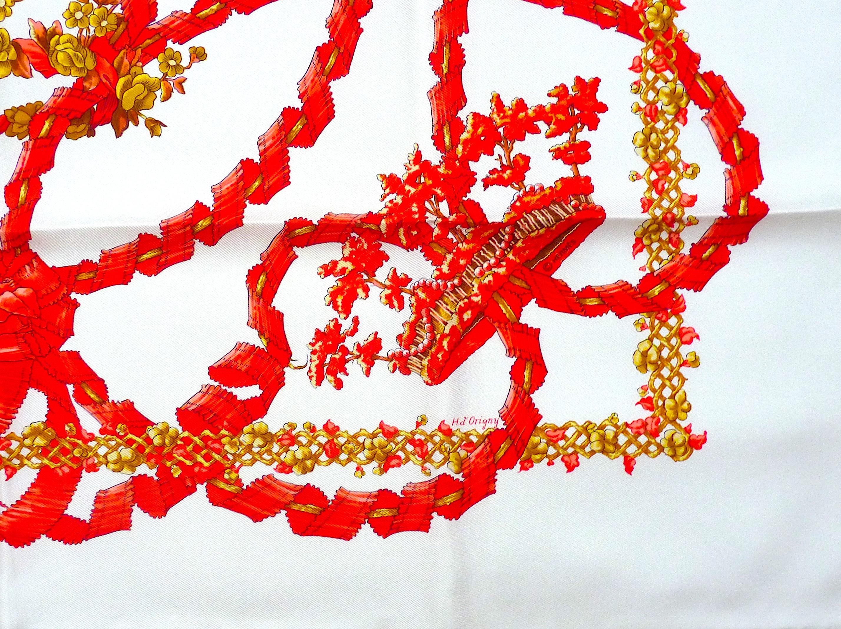 Women's or Men's Rare Hermes Scarf Special Edition Mumm Cordon Rouge BNIB For Sale