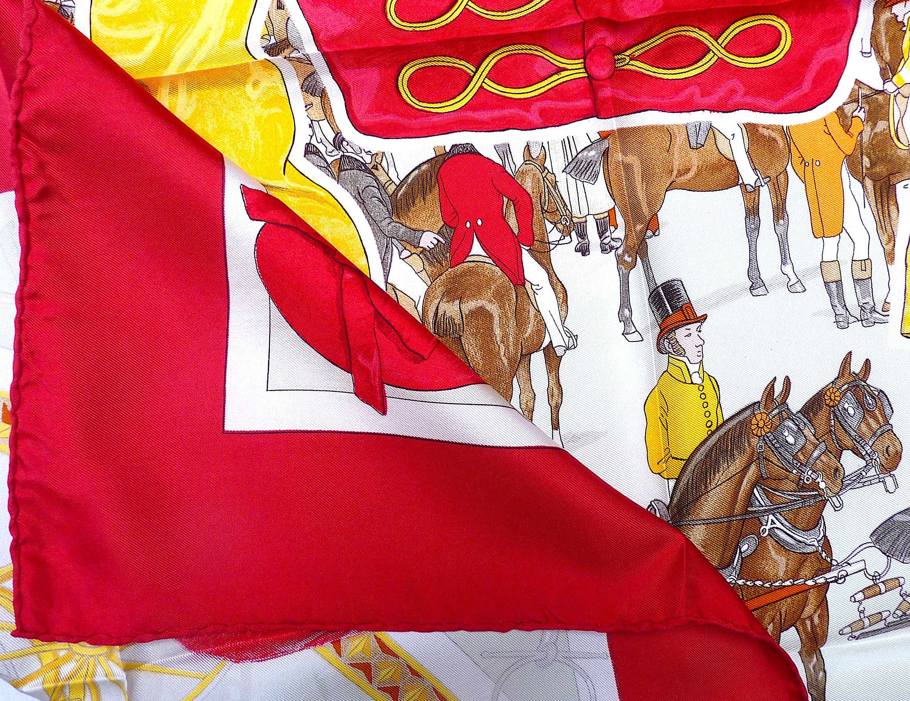 Rare Hermes Scarf Special Edition On Epsom Downs 