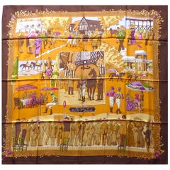 Raro foulard Hermes Edizione Speciale Un Siècle de Courses à Deauville, 2002