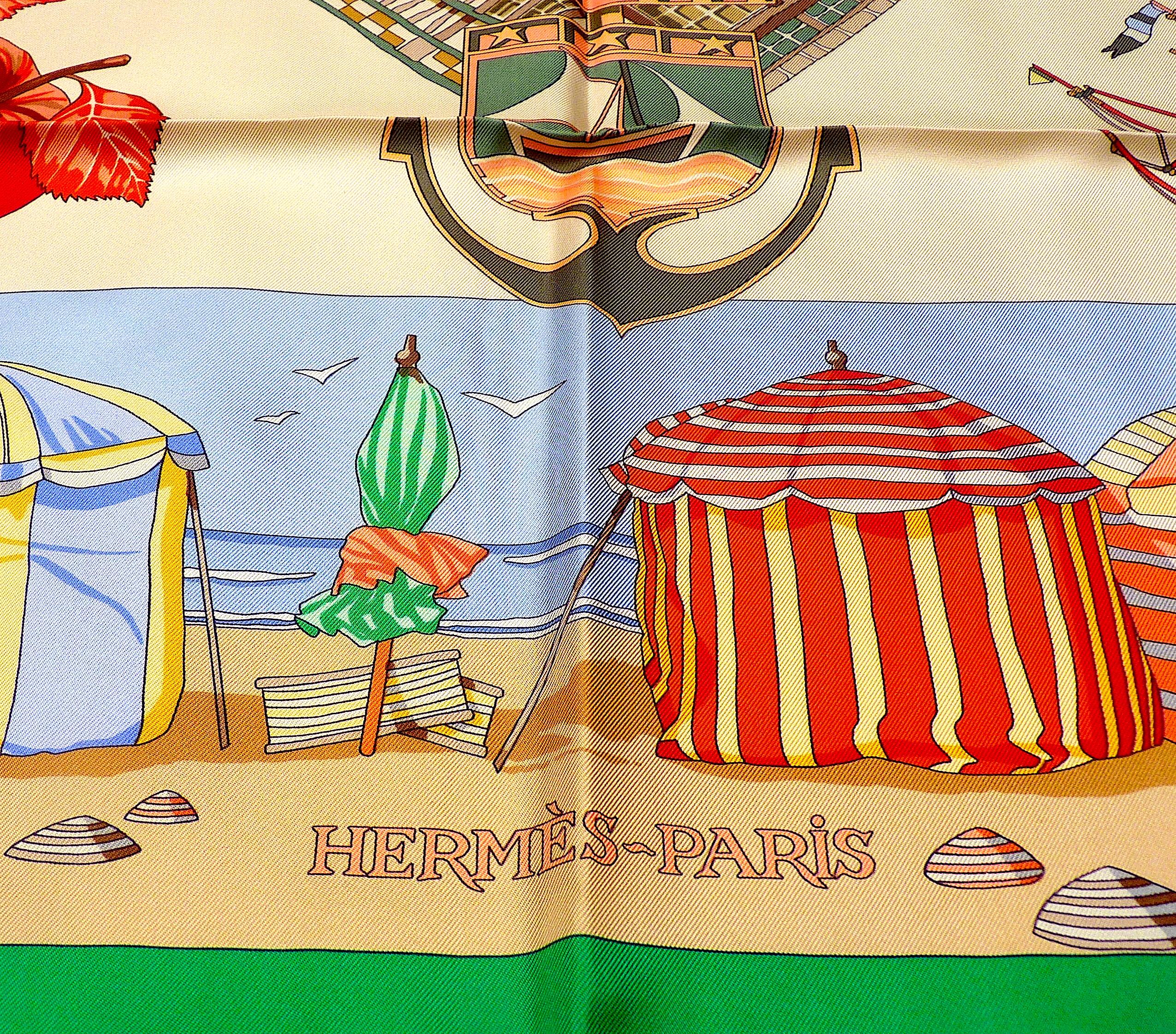 Rare Hermes Scarf w Box 