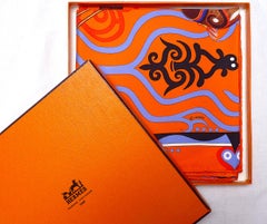 Rare Hermes Scarf w Box "Le Regard de l'Arctique" Tzapoff 2019