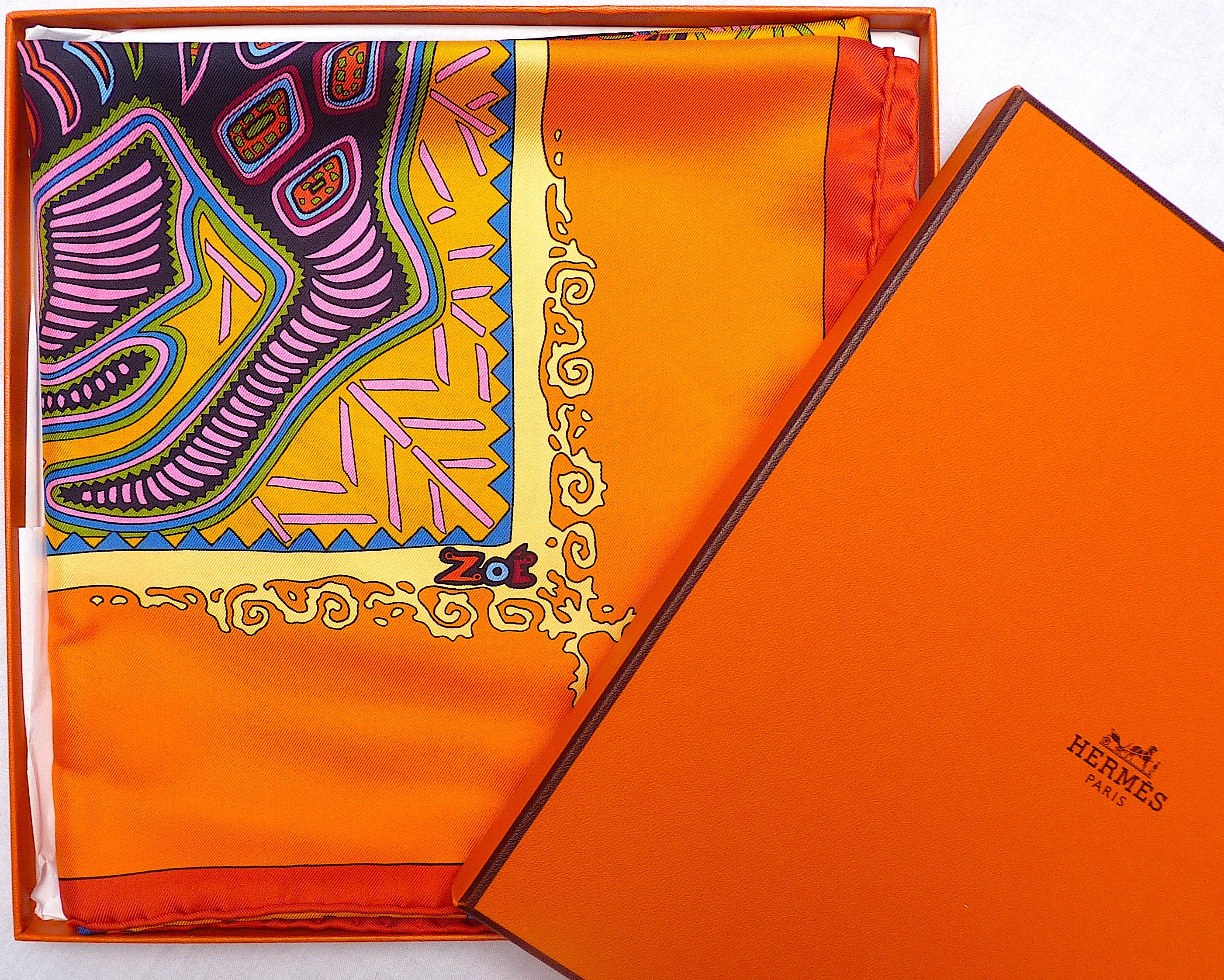 Rare HERMES Silk Scarf, entitled 