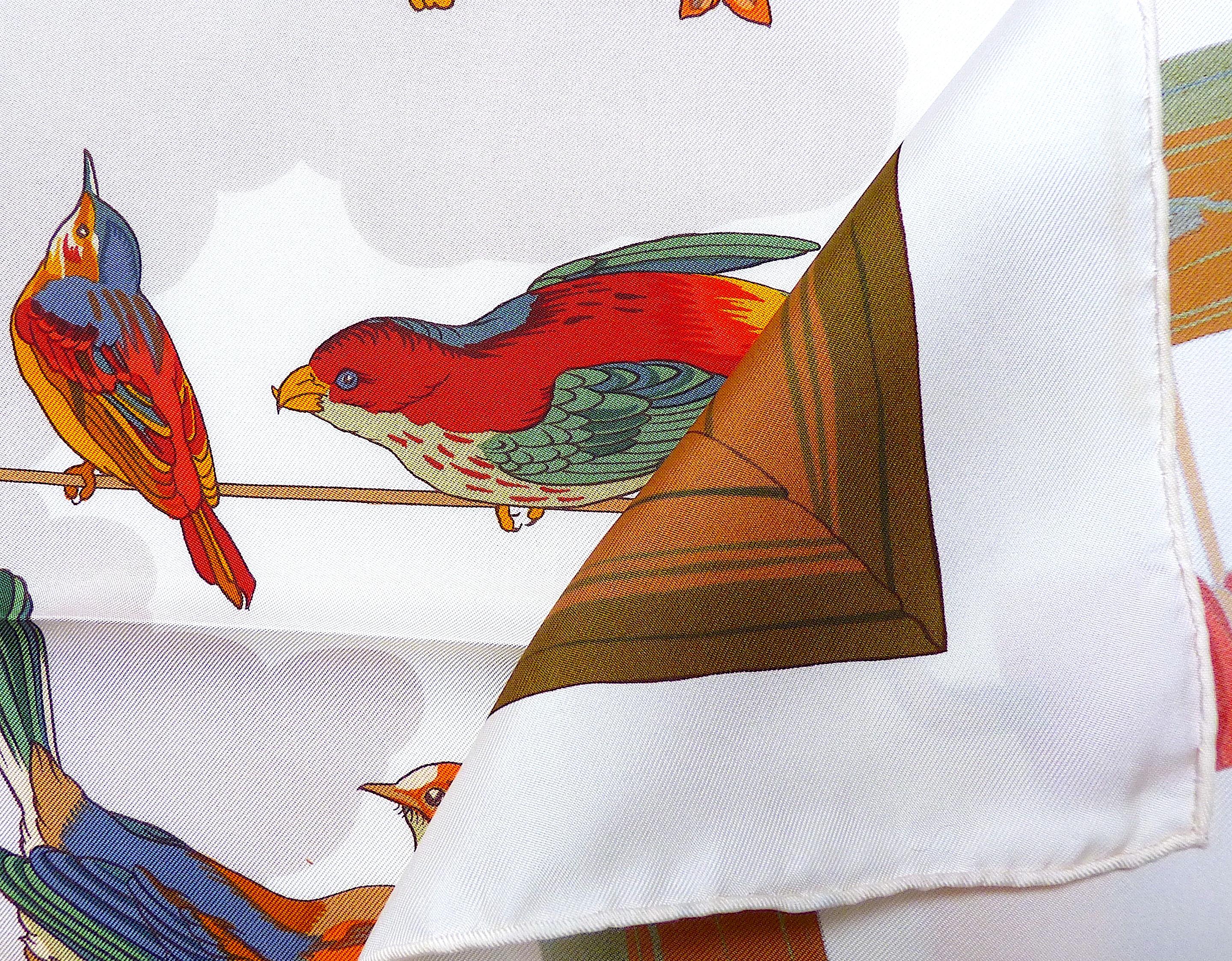 Beige Rare Hermes Scarf w Box 