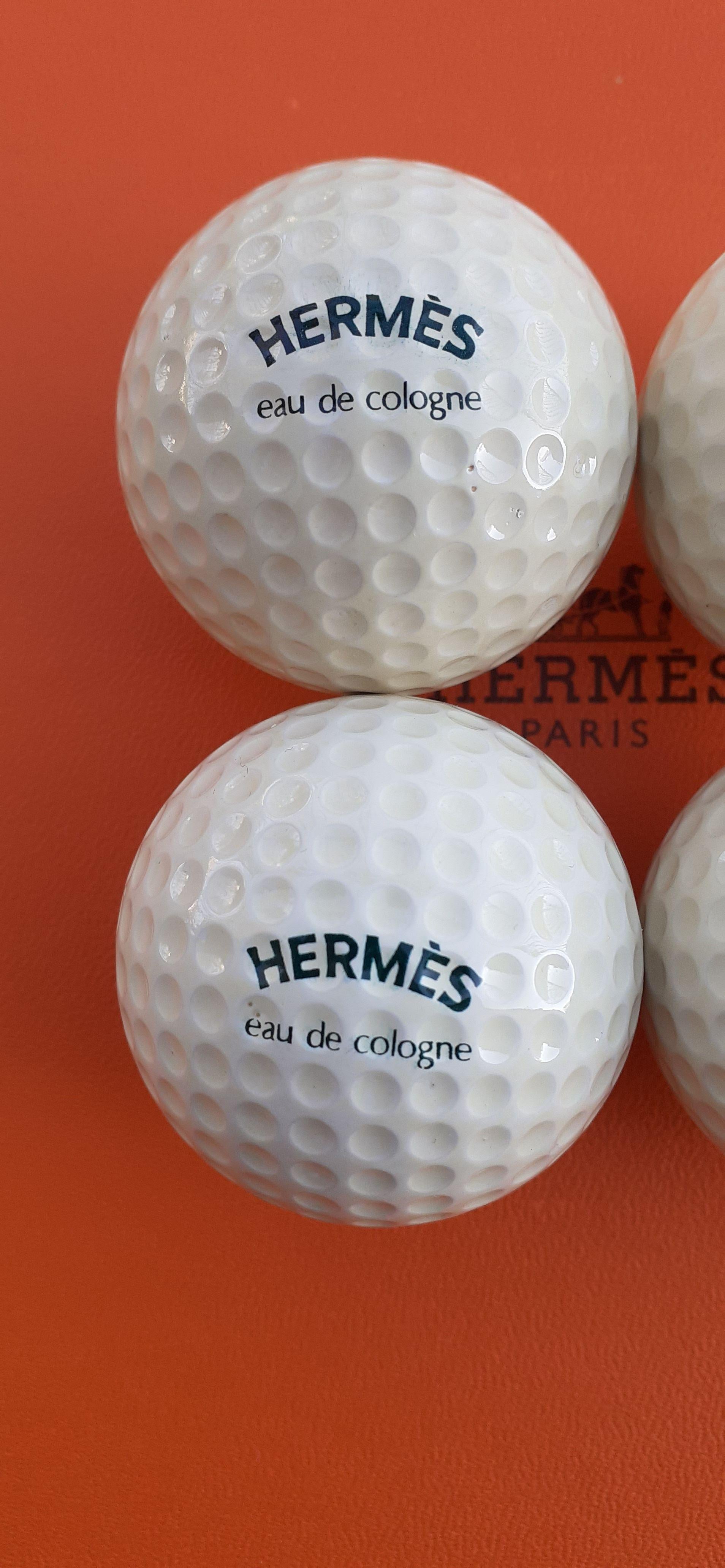 Super Rare Authentic Hermès Golf Balls

Set of 4 balls

Real golf balls meeting the standards

Hermès has produced several sports items under the image of its “eau de cologne” collection, including backpacks and fanny packs.

