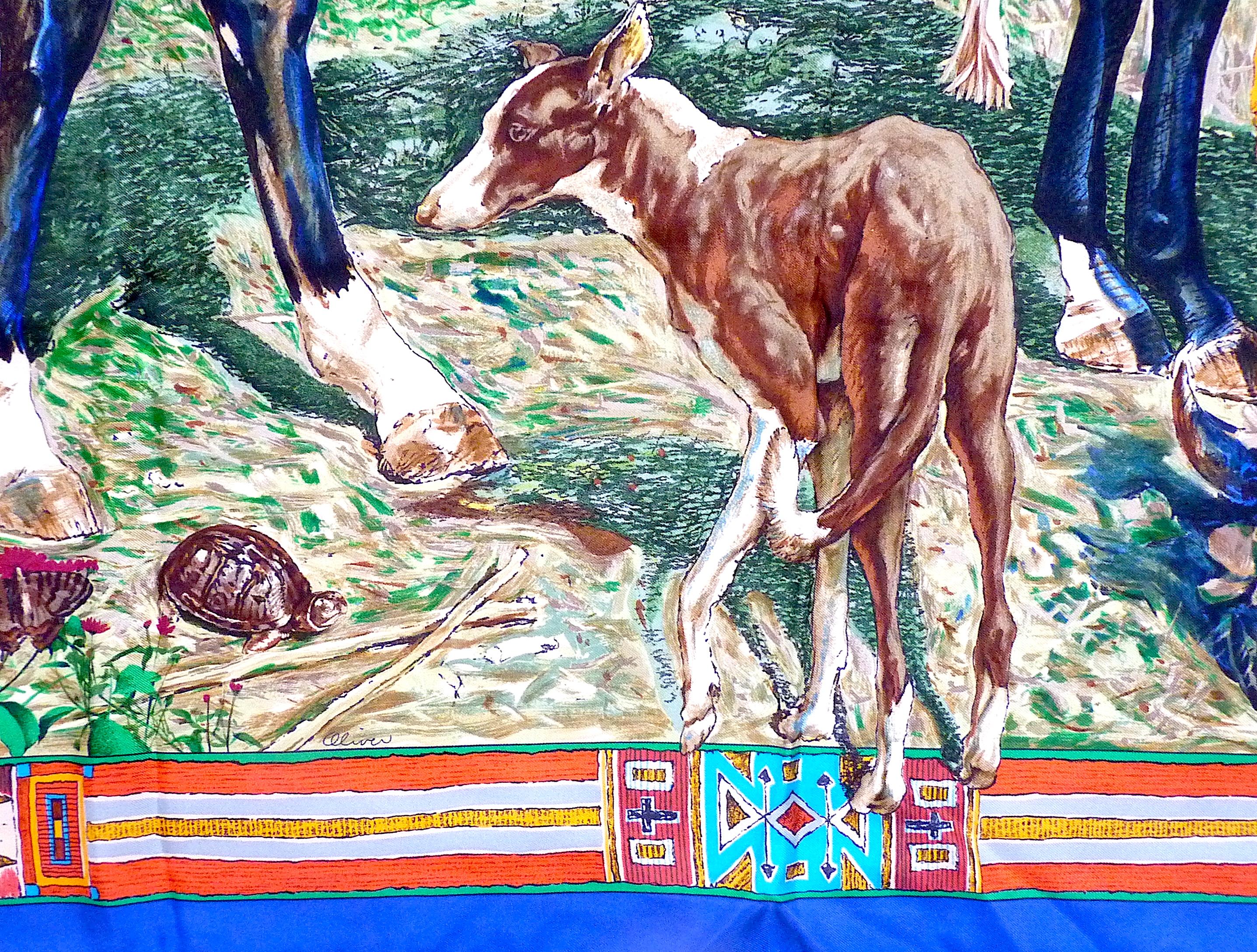 Women's or Men's Rare Hermes Silk Scarf 35