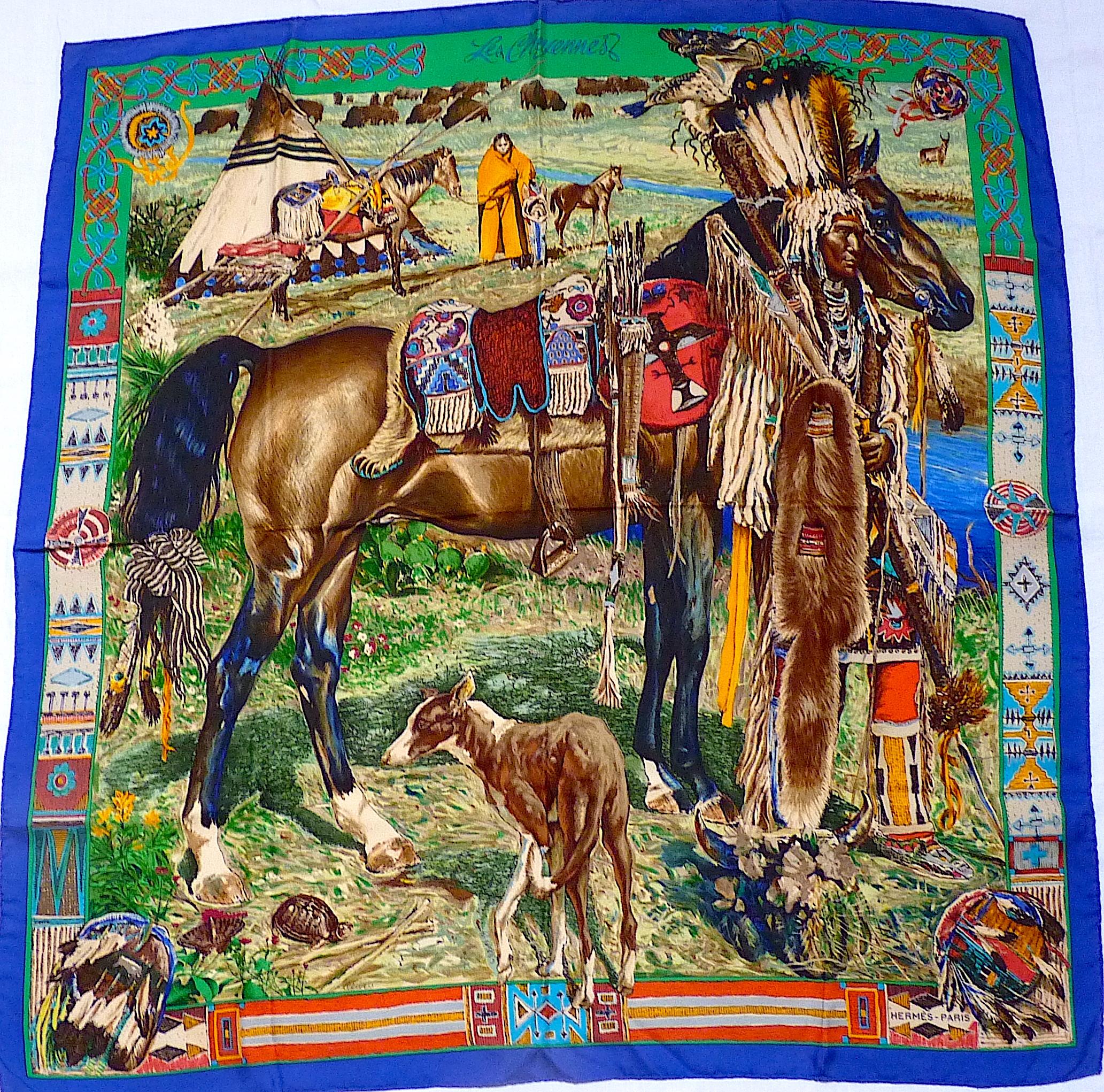 Rare Hermes Silk Scarf 35