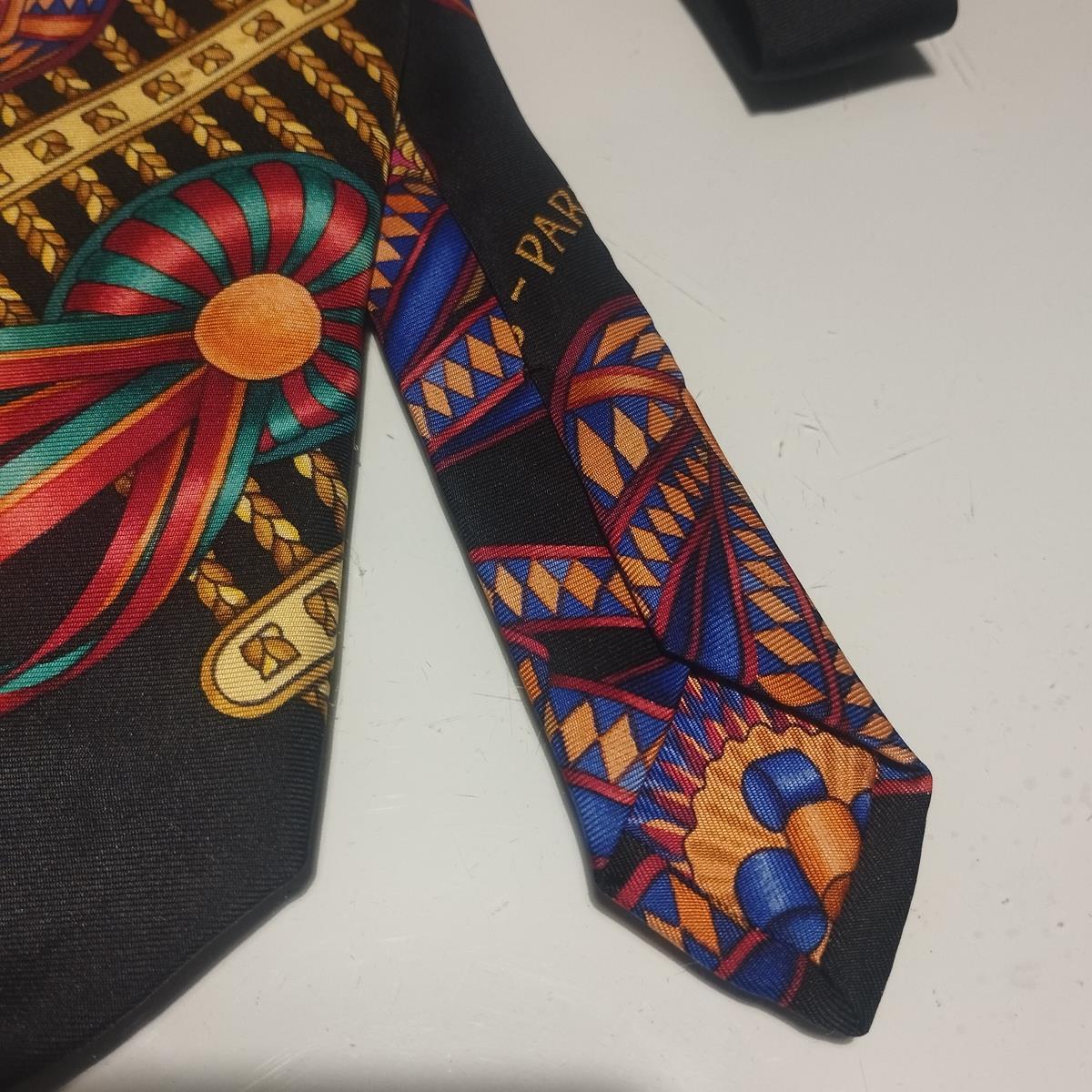Black Rare Hermès Silk Tie