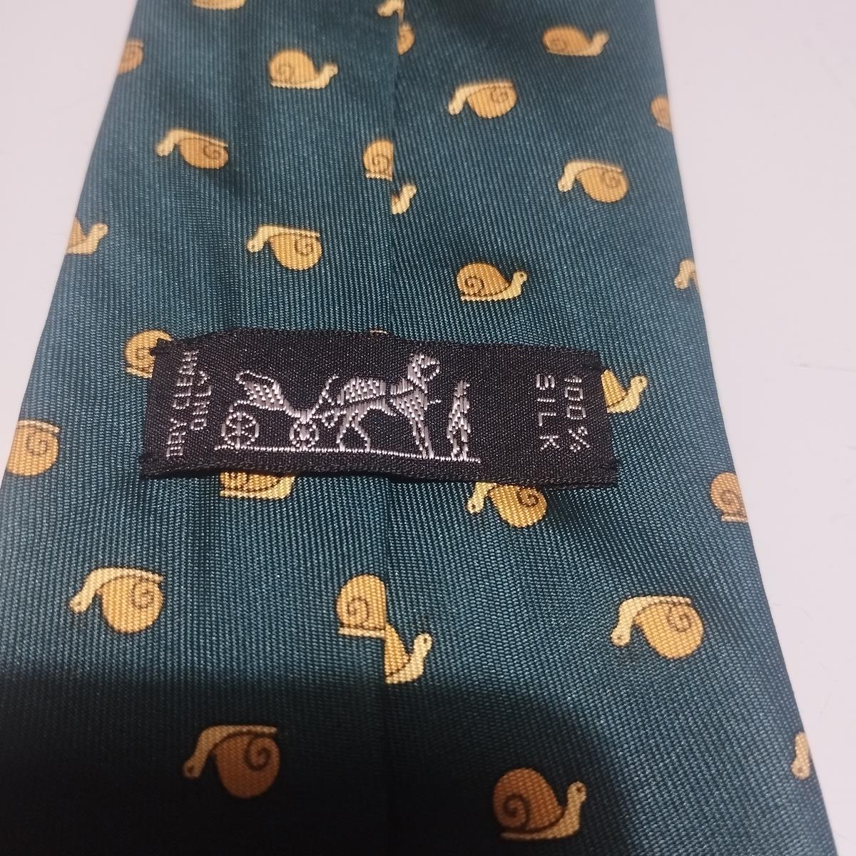 Men's Rare Hermès Snails Silk Tie For Sale
