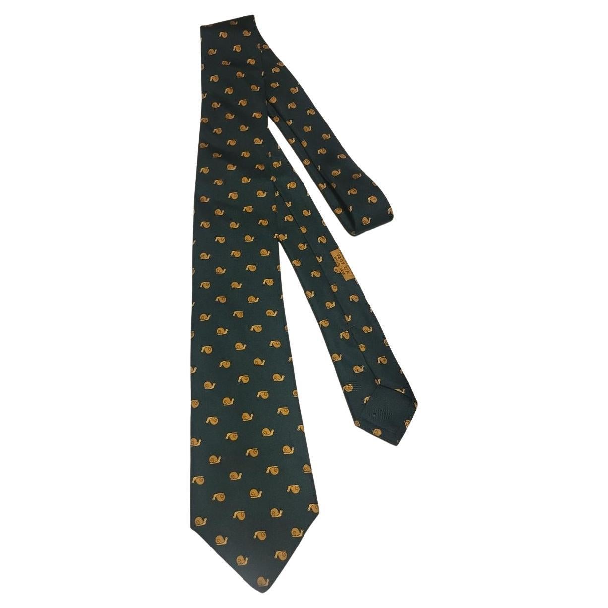 Rare Hermès Snails Silk Tie For Sale