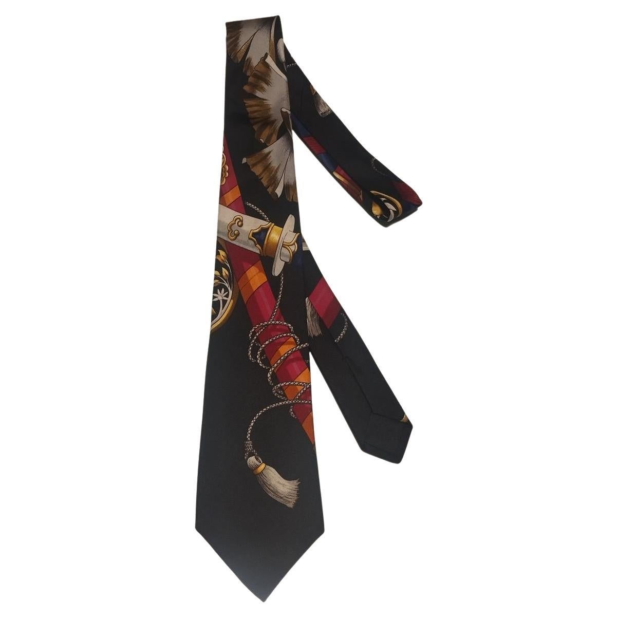 Rare Hermès Spades Silk Tie For Sale