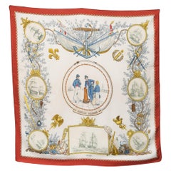 Seltener Hermes Vieille Marine von Philippe Ledoux Seidenschal