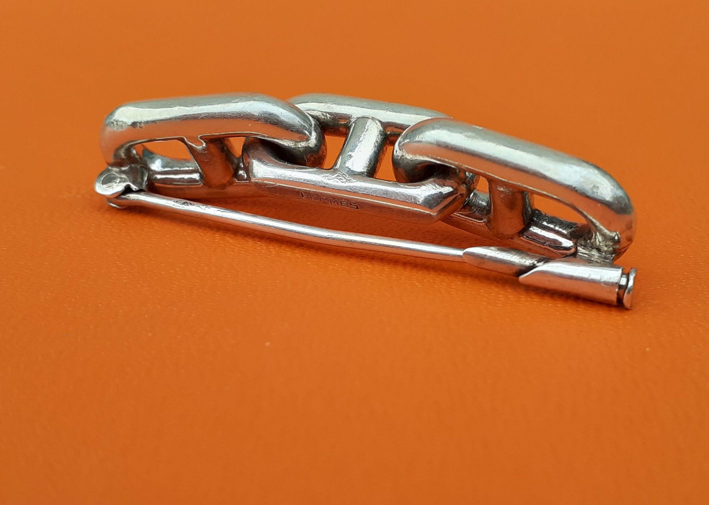 Rare Hermès Vintage Chaine d'Ancre Brooch in Silver 6