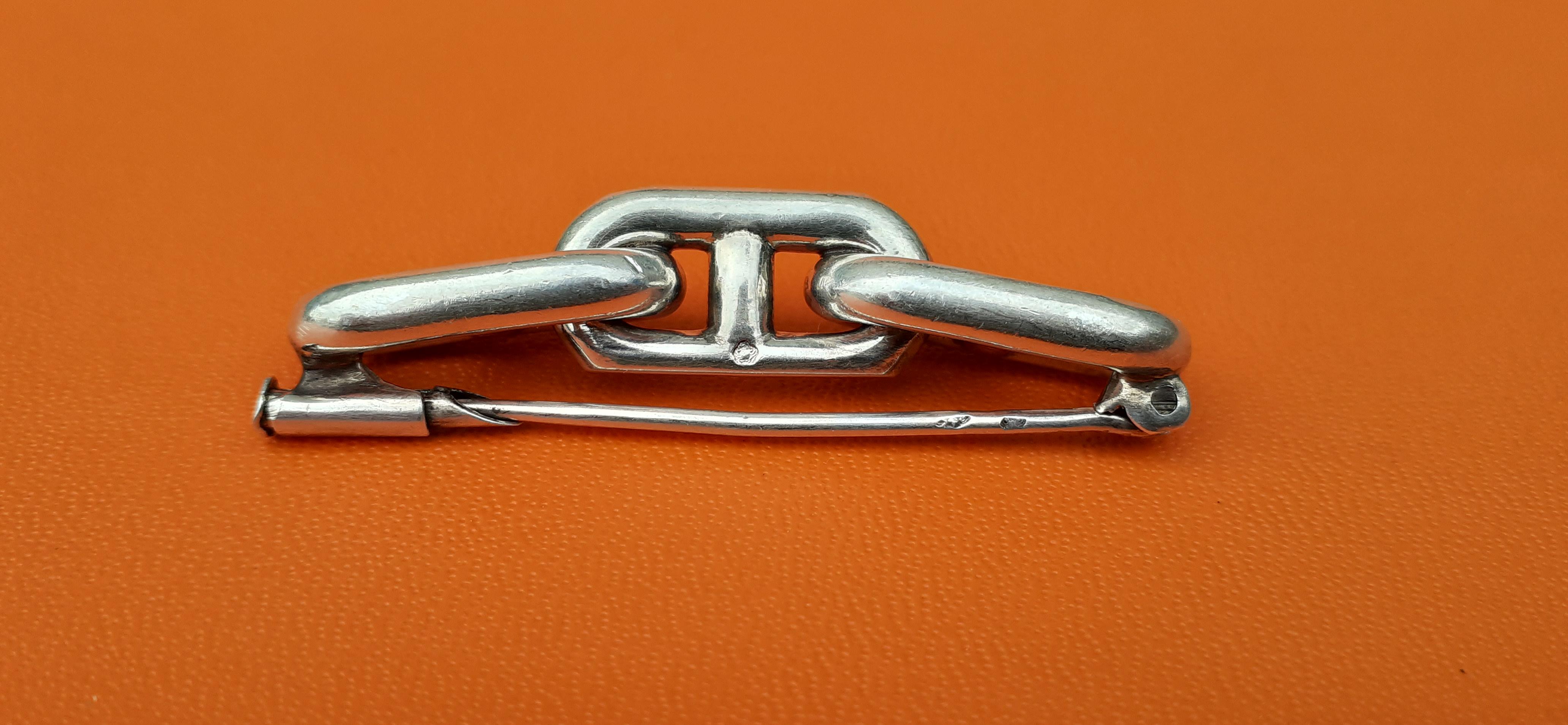 Rare Hermès Vintage Chaine d'Ancre Brooch in Silver 7