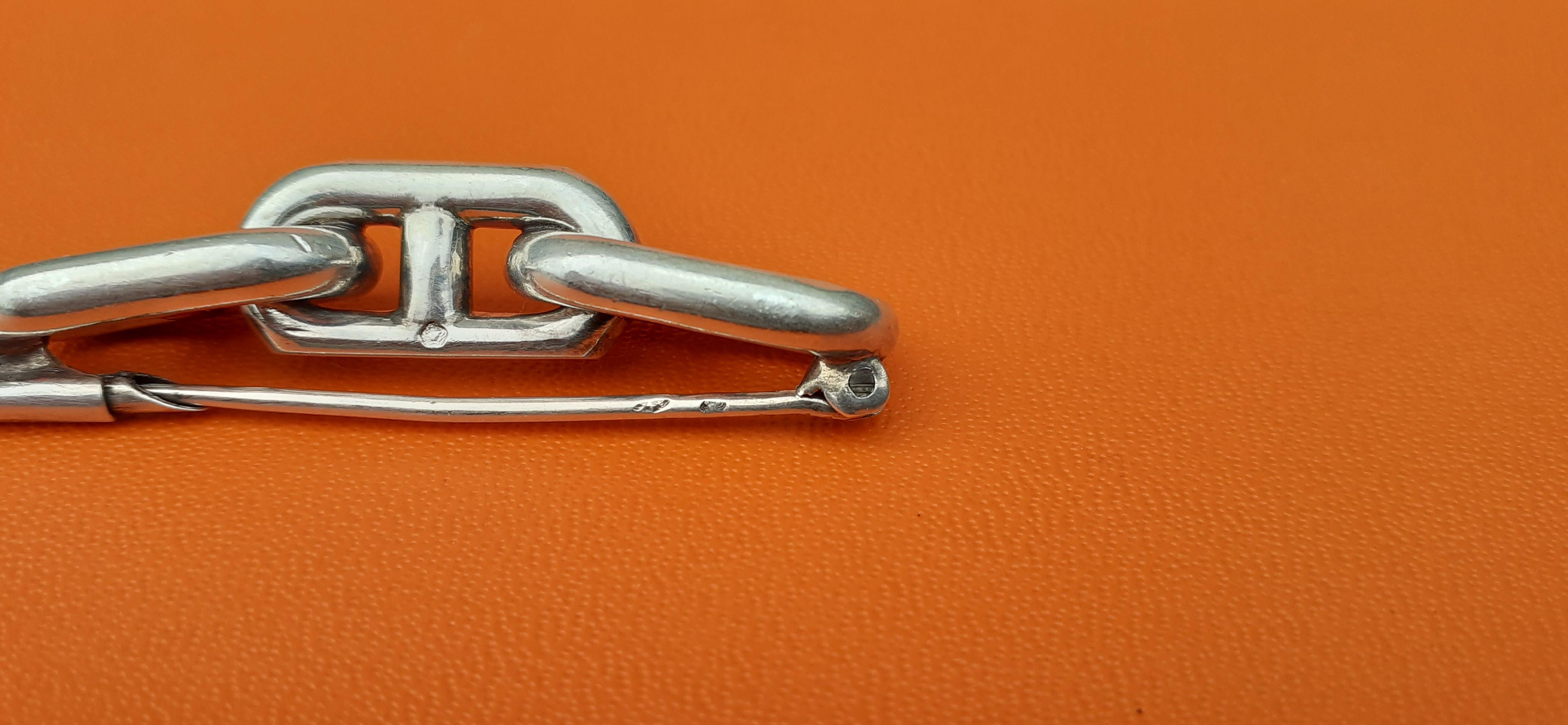Rare Hermès Vintage Chaine d'Ancre Brooch in Silver 8