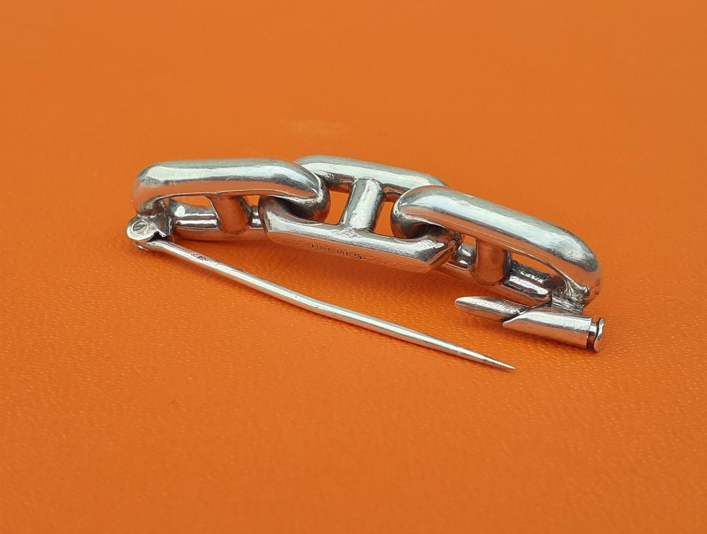 Rare Hermès Vintage Chaine d'Ancre Brooch in Silver 1
