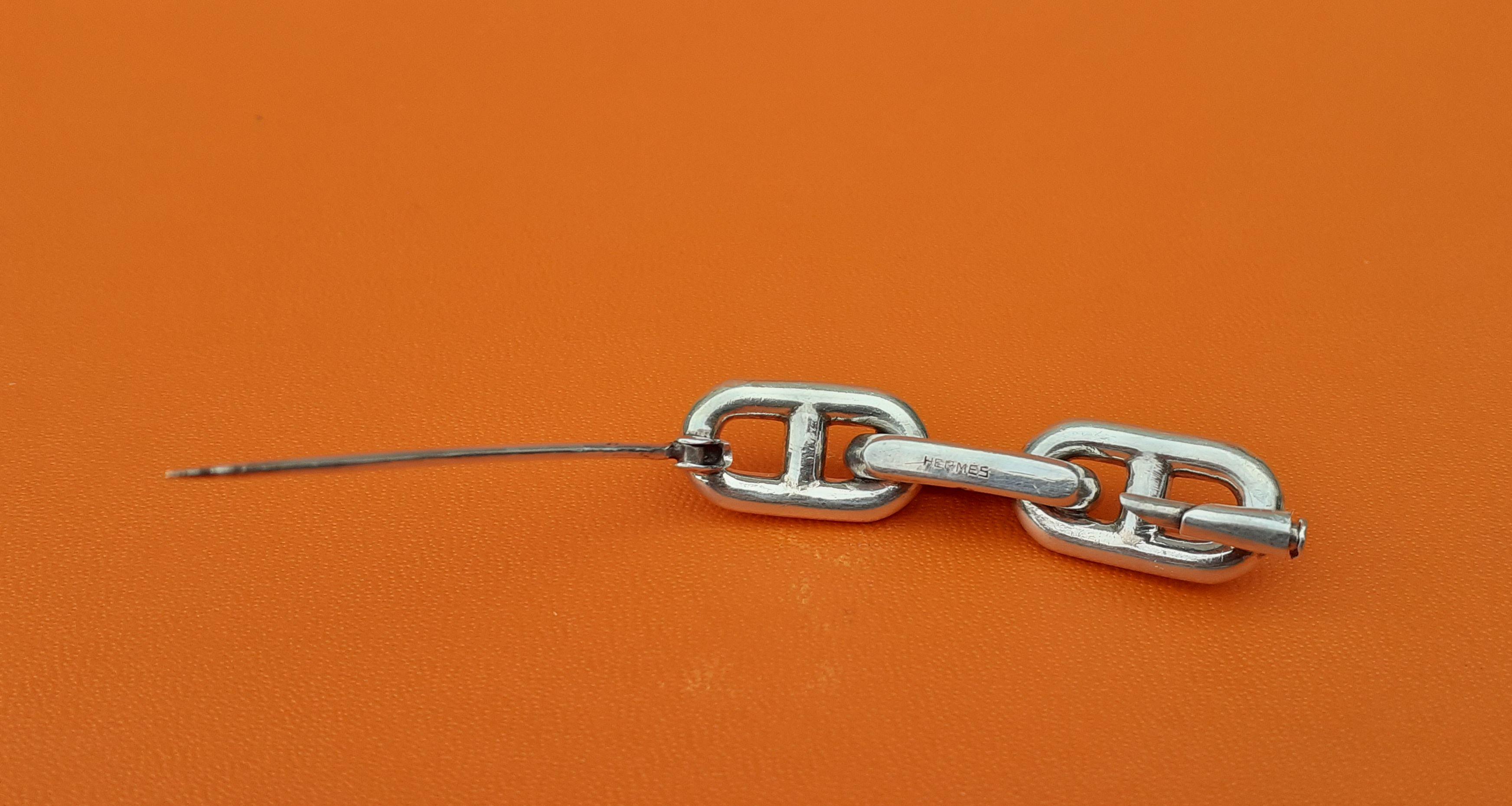 Rare Hermès Vintage Chaine d'Ancre Brooch in Silver 3