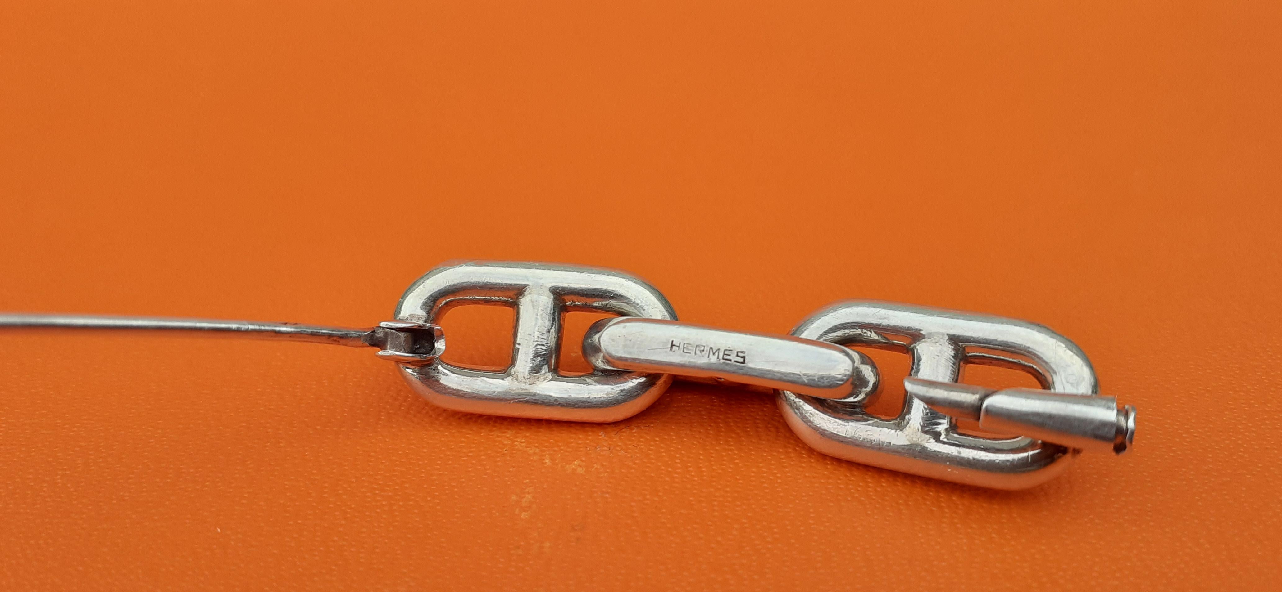 Rare Hermès Vintage Chaine d'Ancre Brooch in Silver 4