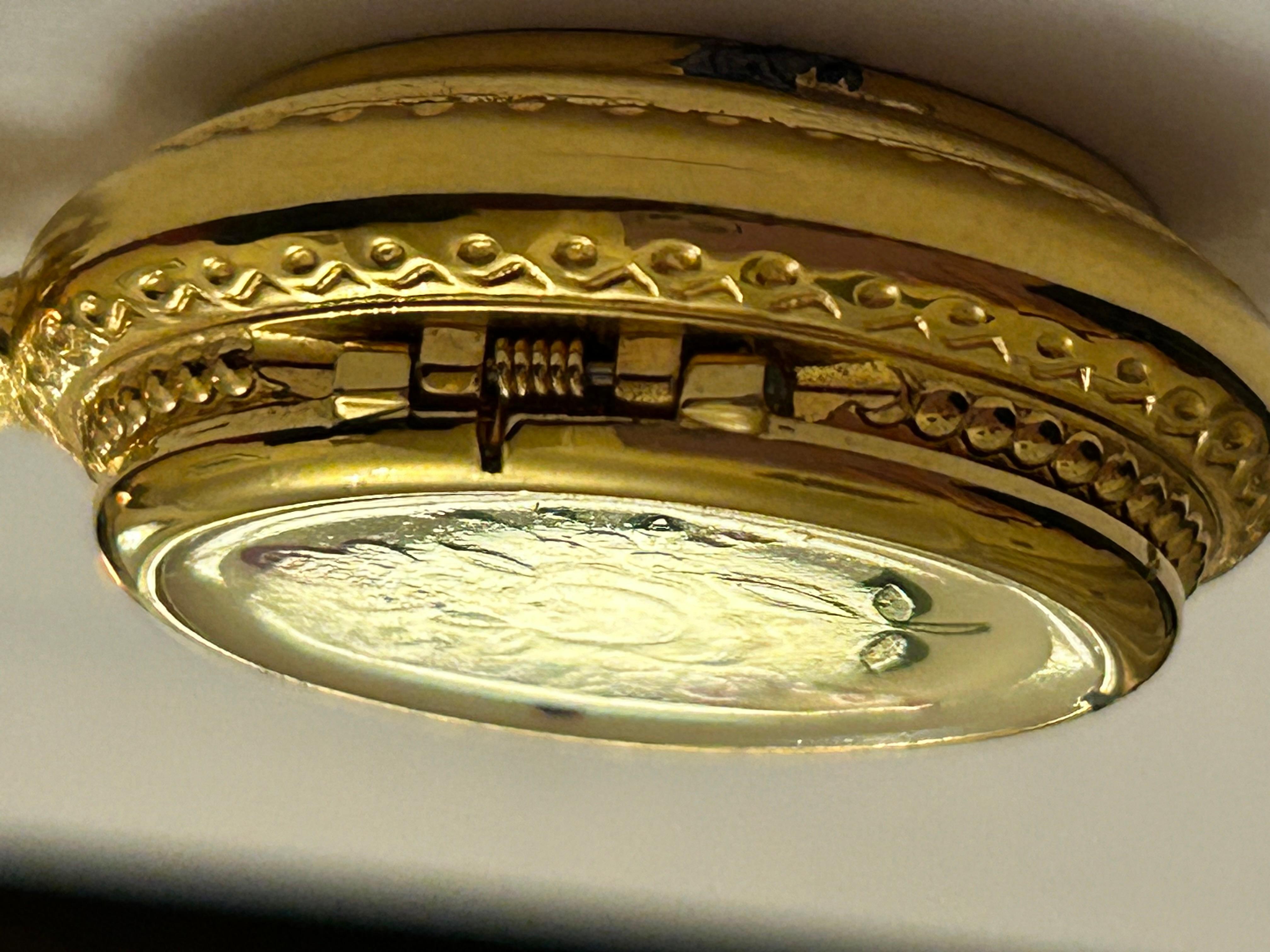 Rare Hermes Vintage Uhr Emaille Handaufzug  im Angebot 2