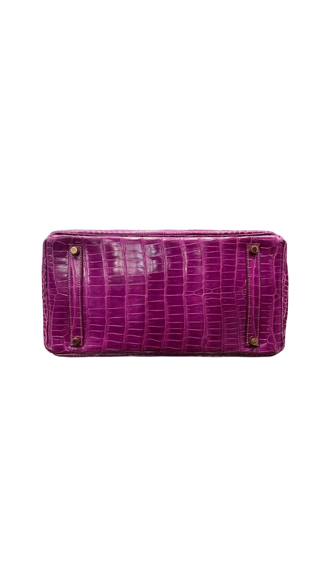 birkin bag purple crocodile