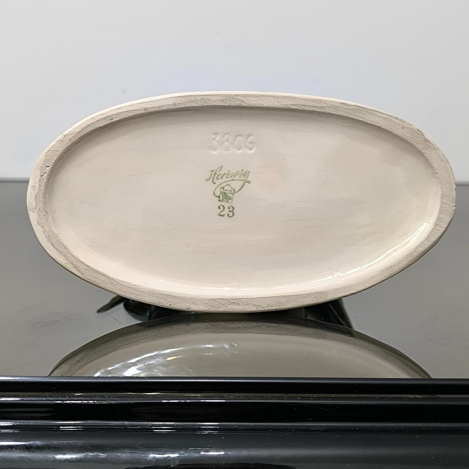 Raro Hertwig Katzhutte Germania Coppia di parrocchetti in porcellana Ornamento in vendita 4