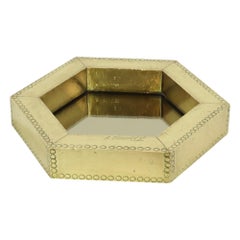 Rare Hexagonal Brass Mirror Rodolfo Dubarry 1970s