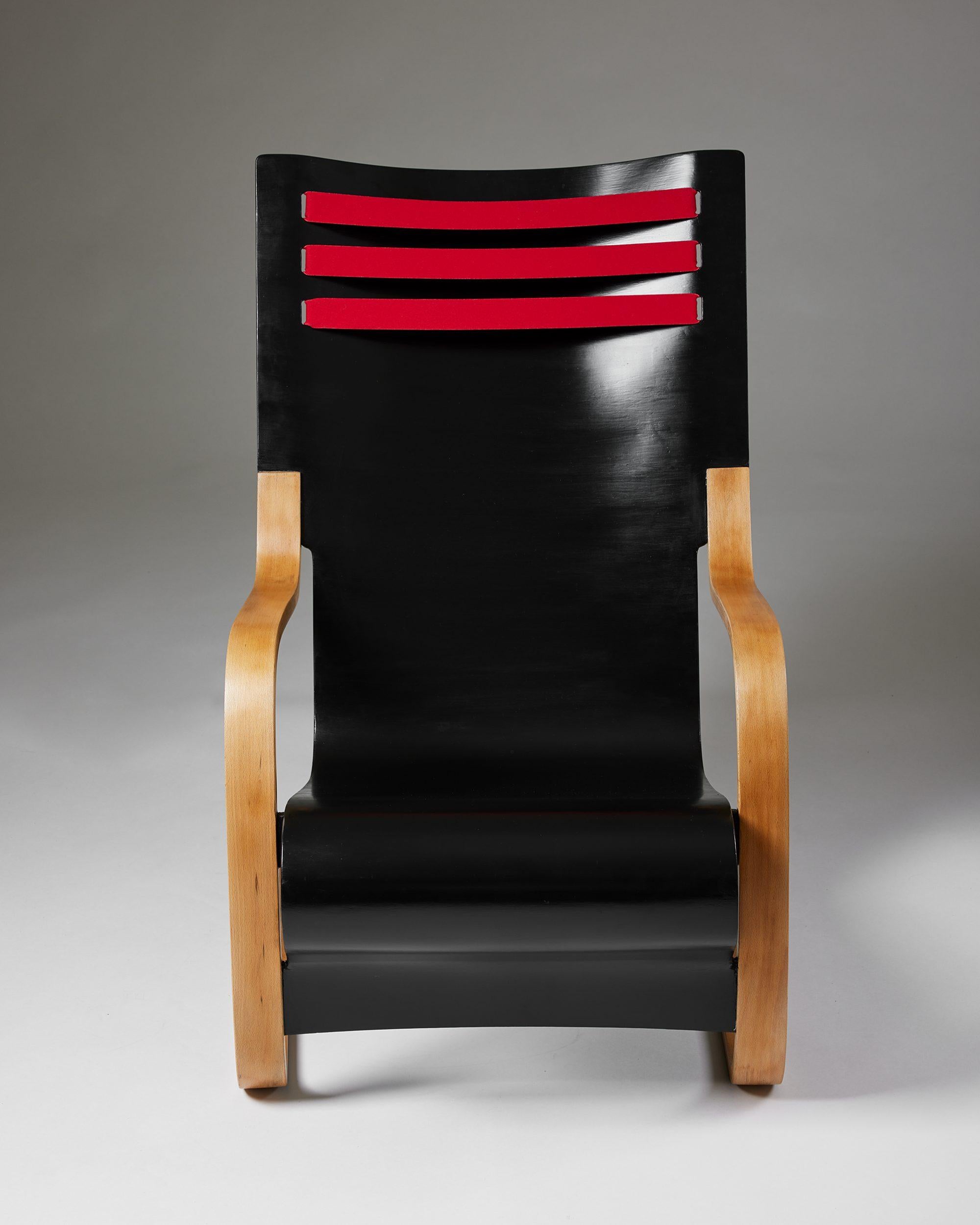 Finnish Rare High-Back Chair Model 402 Designed by Alvar Aalto for OY Huonekalu-Ja Raken For Sale