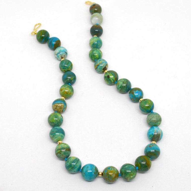 Rare High Grade Peruvian Opal Gold Necklace at 1stDibs