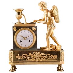 Rare High Quality "Cupid Washes the Arrow" Empire Pendulum, circa 1810