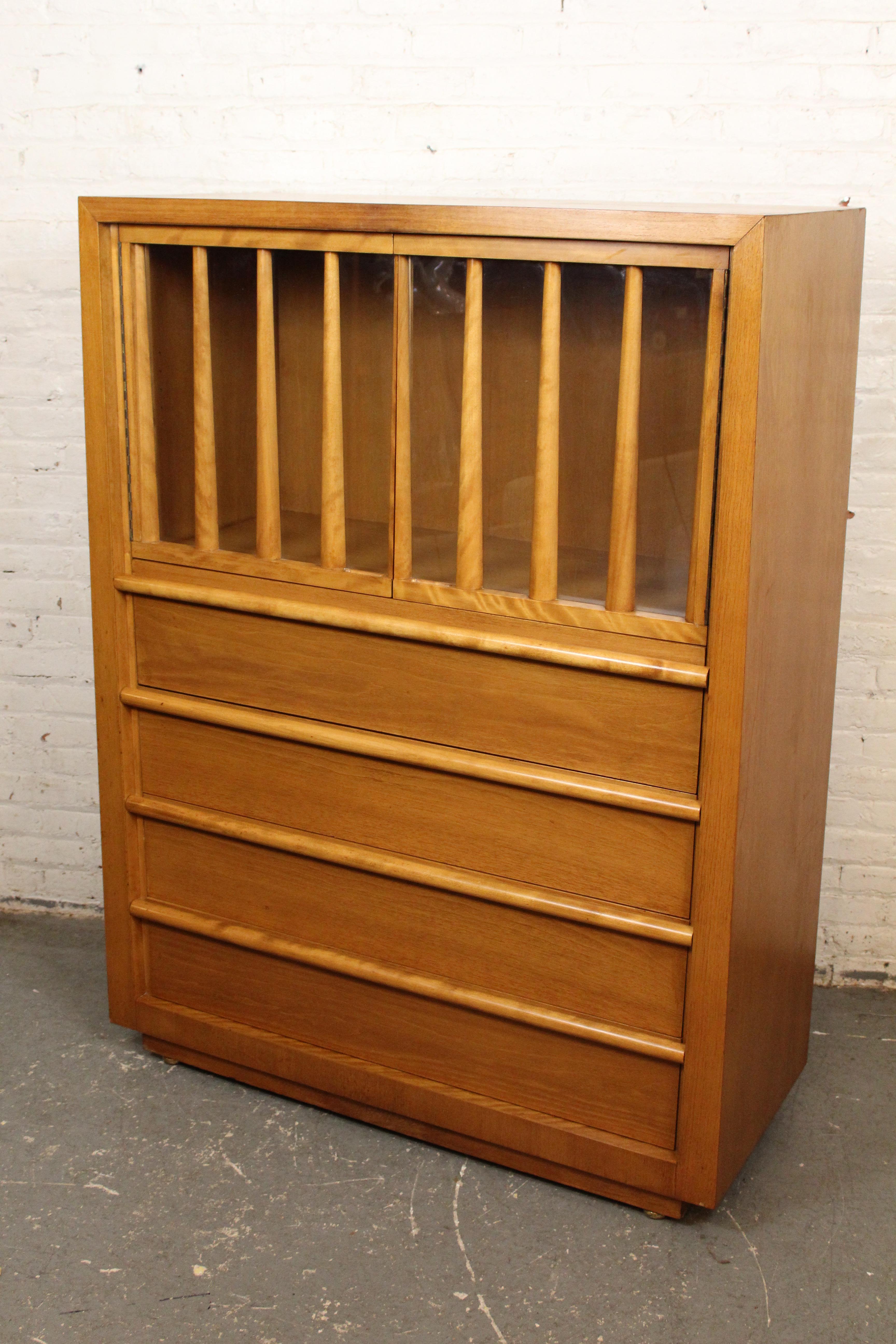 Seltener Highboy-Sekretär von T.H. Robsjohn-Gibbings für Widdicomb (amerikanisch) im Angebot
