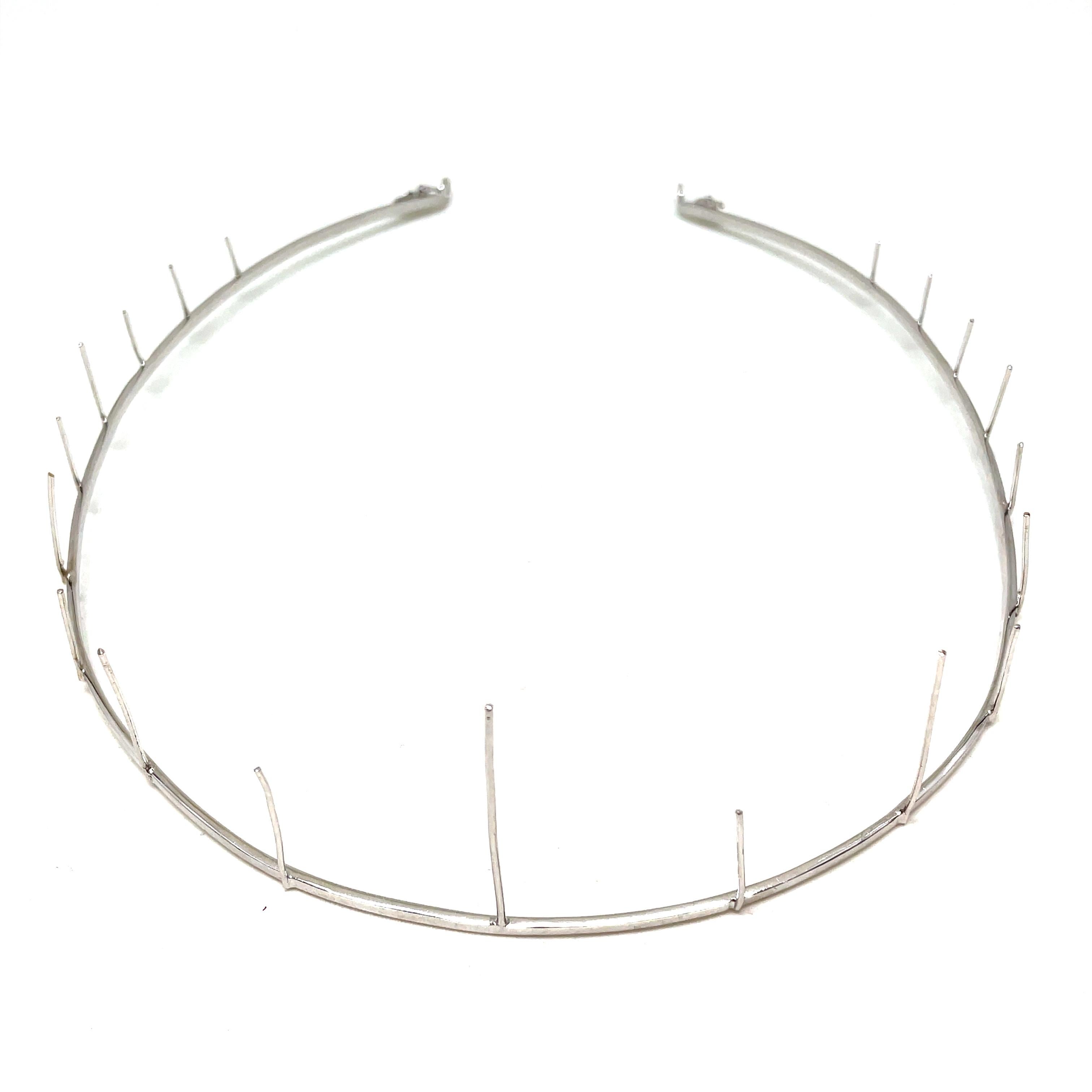 Seltener Himalaya-Gebirge-Smaragd und Diamant  Cabrio-Tiara/Halskette im Angebot 7