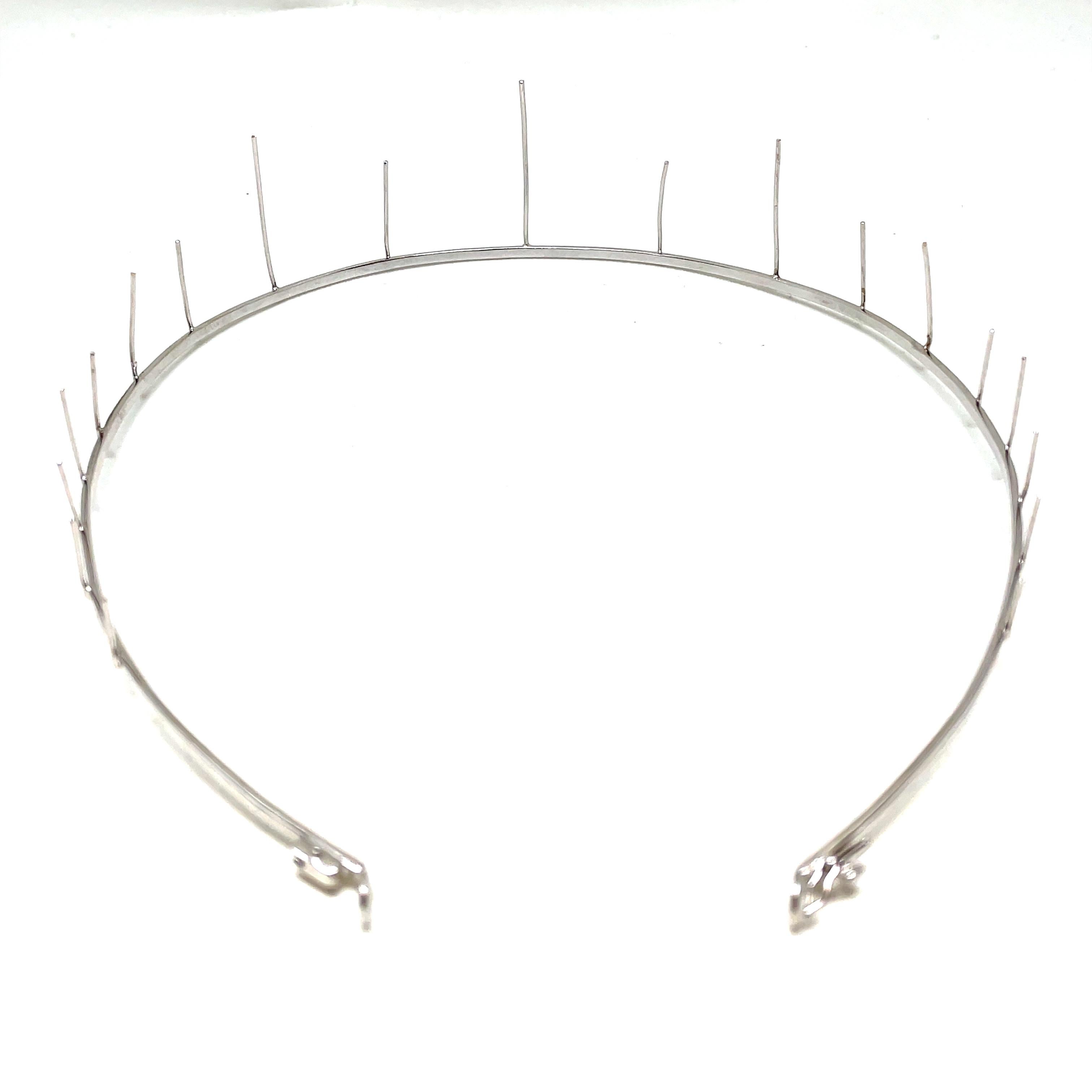 Seltener Himalaya-Gebirge-Smaragd und Diamant  Cabrio-Tiara/Halskette im Angebot 9