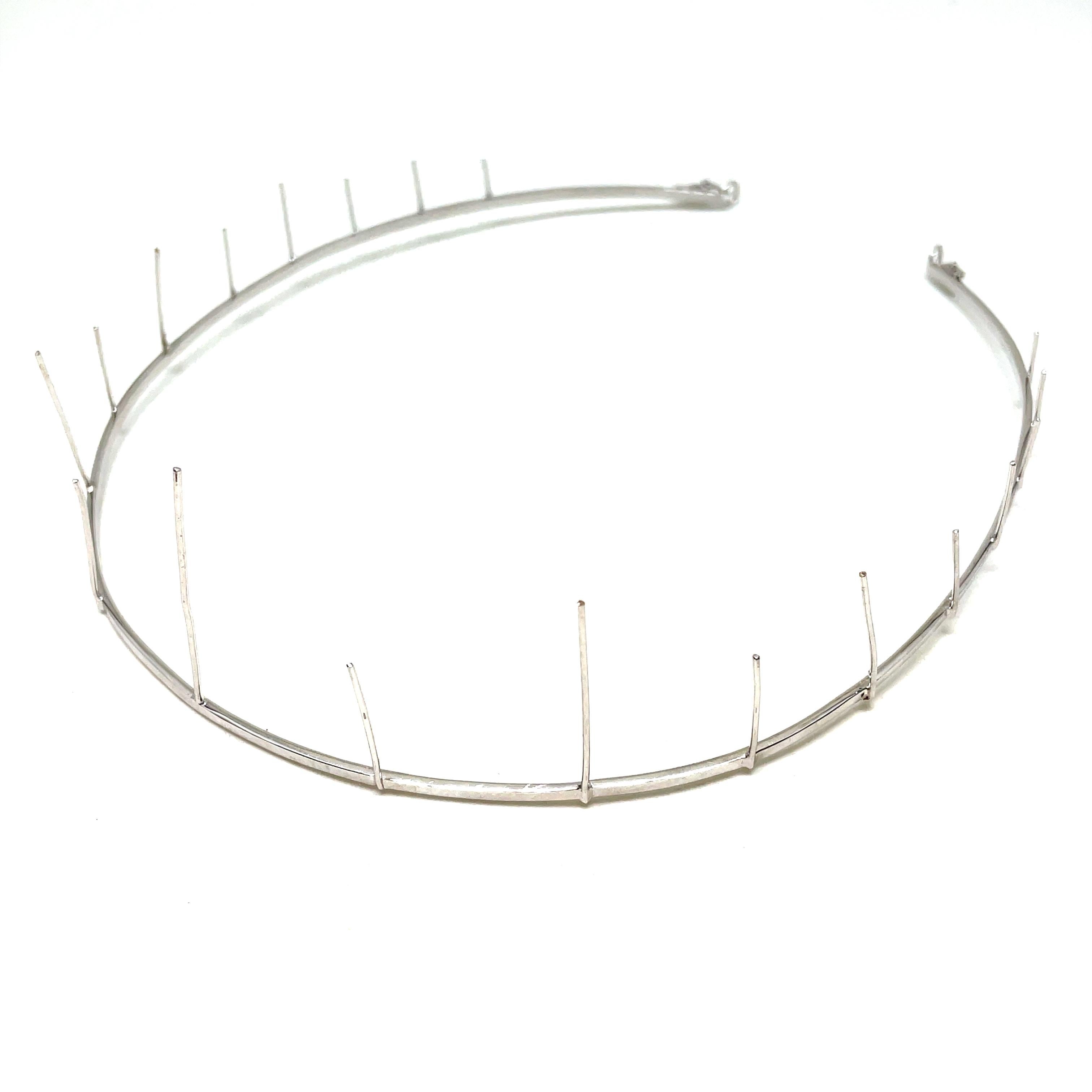 Seltener Himalaya-Gebirge-Smaragd und Diamant  Cabrio-Tiara/Halskette im Angebot 10