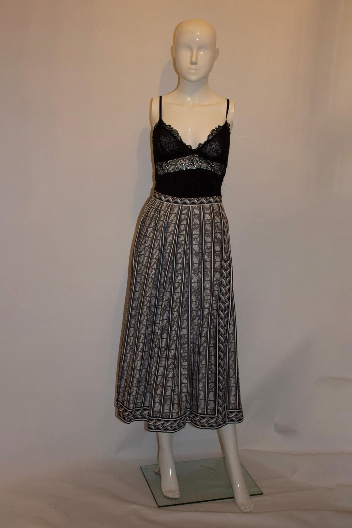 Rare Hiroko Koshimo Skirt - Black and White For Sale 1