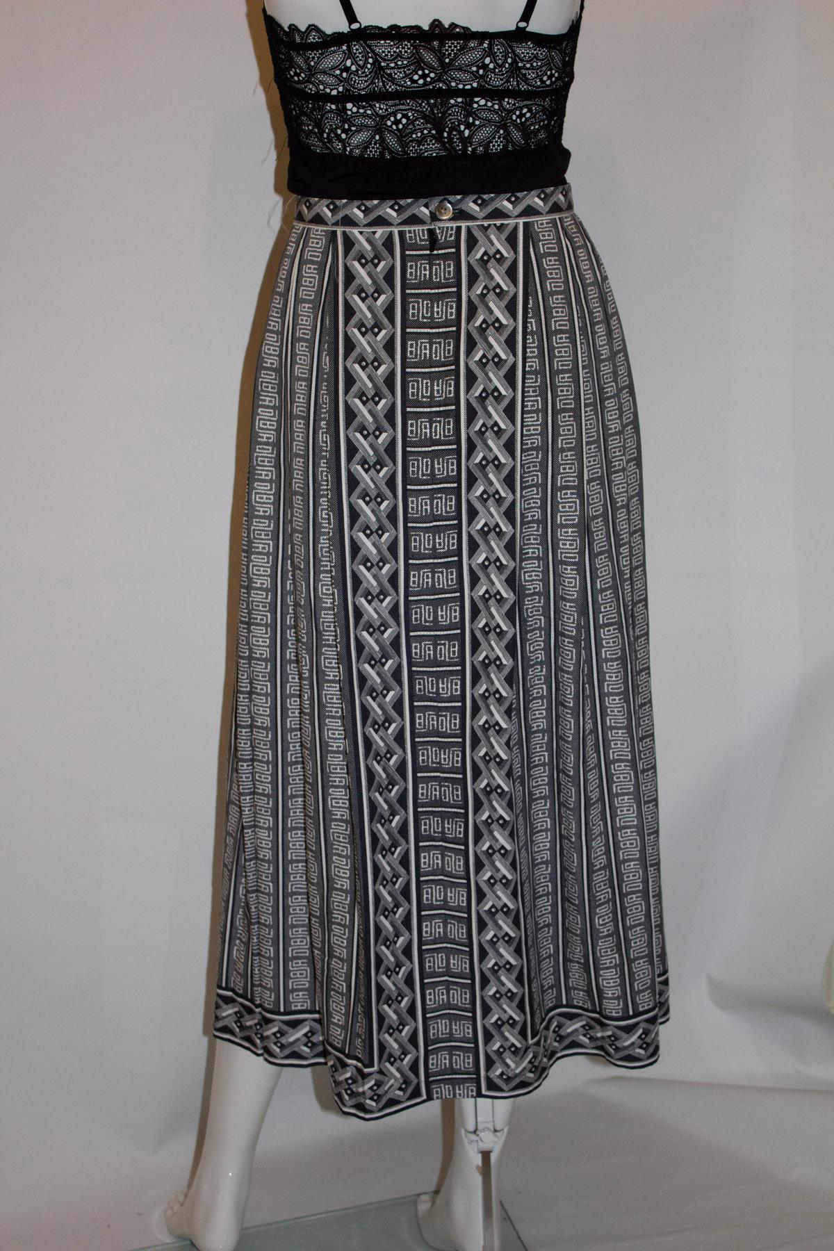 Rare Hiroko Koshimo Skirt - Black and White For Sale 3