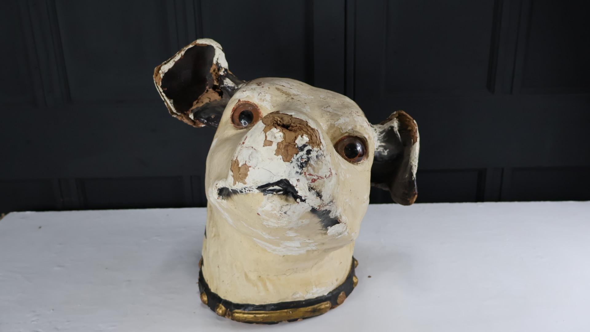 An incredibly rare, period piece of HMV advertising.

A large, oversize papier-mâché head of Nipper.

This was acquired from a private collector, it would have originally been displayed in a shop window forming part of an advertising display for His