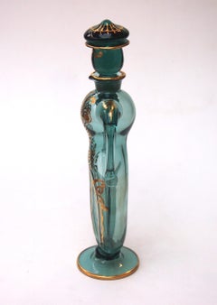Rare carafe à décanter figurative Holmegaard par Jacob Bang c1926