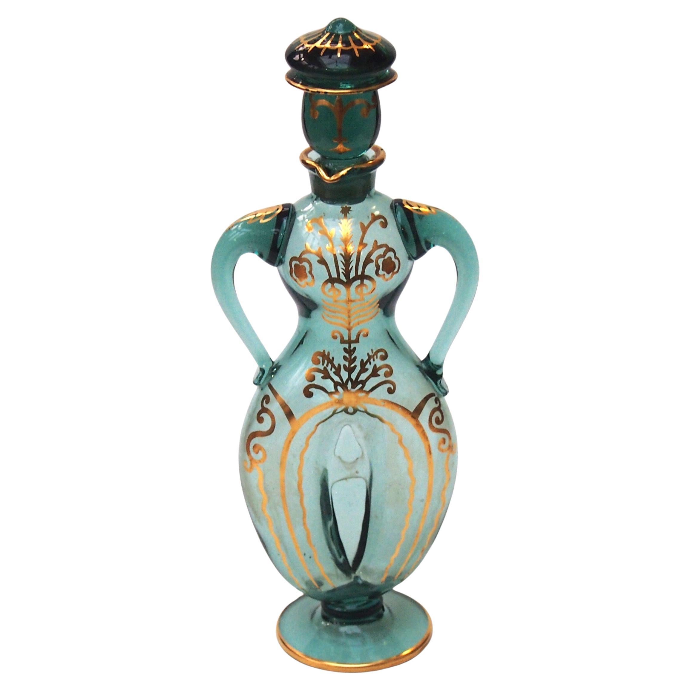 Rare Holmegaard Figural Decanter by Jacob Bang c1926