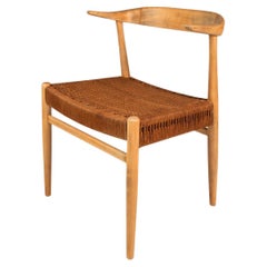 Rare "Horn" Accent Armchair in Beech by Folke Ohllson for DUX, Sweden, c. 1950s