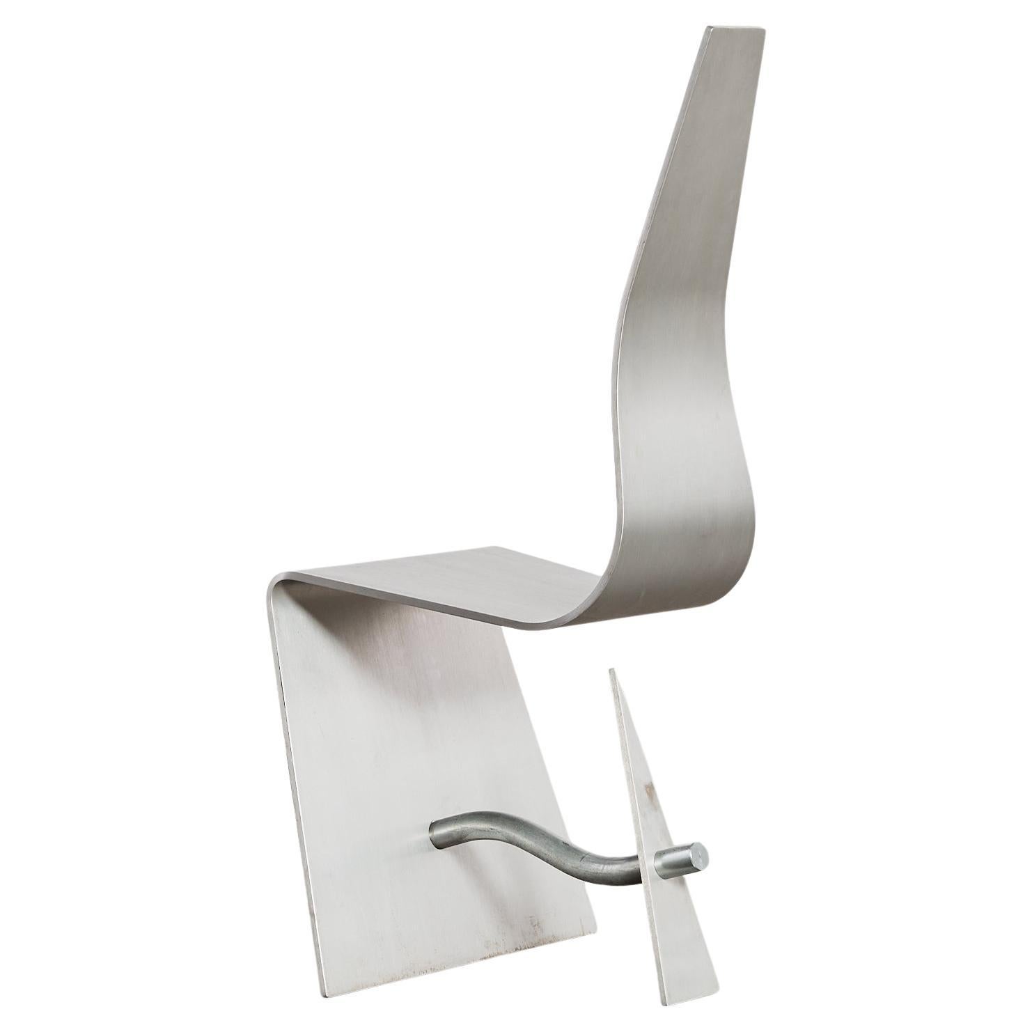 Rare chaise Horns en aluminium de Ron Arad 1985