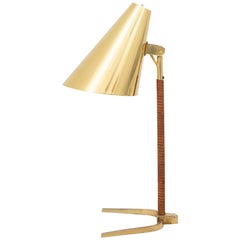 Rare Horseshoe Table Lamp in Brass by Paavo Tynell